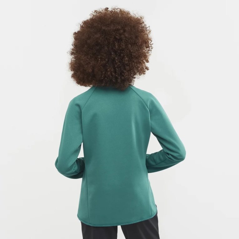 Chaquetas Salomon Essential Warm Half Zip Mujer Verdes | MX PDXZ805